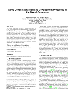 Game Conceptualization and Development Processes in the Global