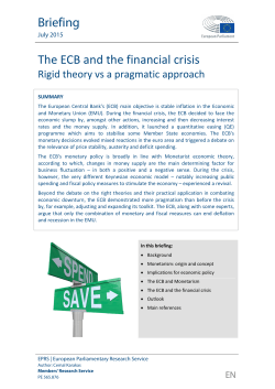 The ECB and the financial crisis: rigid theories vs. pragmatic