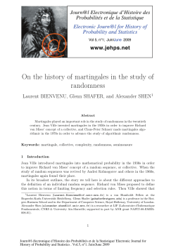 On the history of martingales in the study of randomness