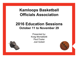 FIBA training - Kamloops Basketball Officials Association