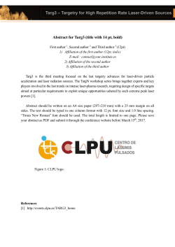 Guideline for Abstract Preparation