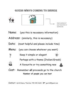 guess who`s coming to dinner