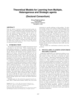 Theoretical Models for Learning from Multiple