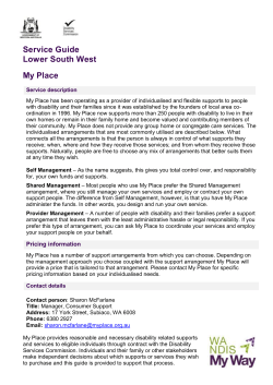 My Place - Disability Services Commission
