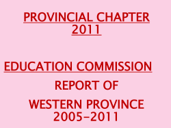 slides on province education - Sisters of St. Charles Borromeo