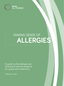allergies - Sense about Science