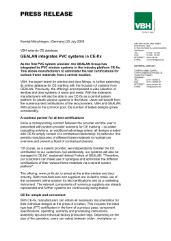 GEALAN integrates PVC systems in CE-fix