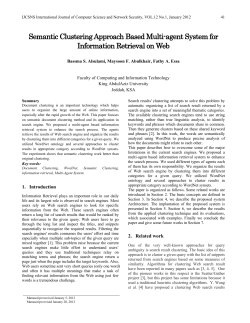 Semantic Clustering Approach Based Multi