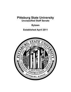 Senate Bylaws - Established April 2011