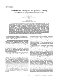 The hot hand fallacy and the gambler`s fallacy