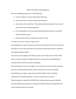 Rules and Regulations