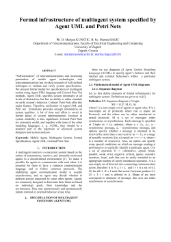 2. specification of multiagent system by agent uml