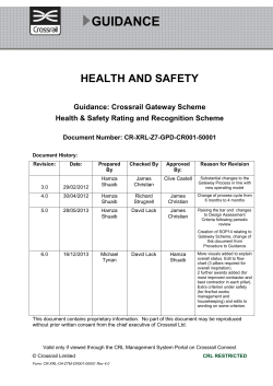 Guidance Crossrail Gateway Scheme