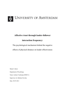 Affective trust through leader-follower interaction