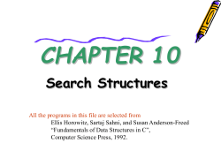 CHAPTER 10 Search Structures