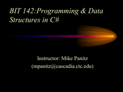 BIT 143: C++ Programming: Data Structures
