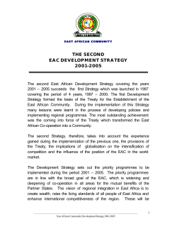 the second eac development strategy 2001-2005