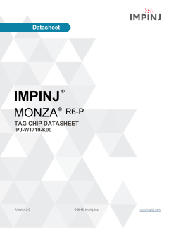 Monza R6-P Tag Chip Datasheet