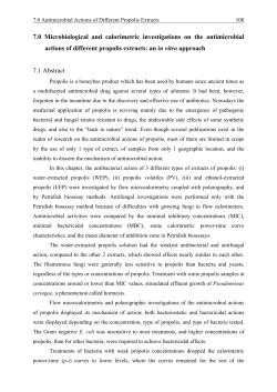 7.0 Microbiological and calorimetric investigations - diss.fu