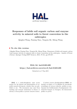 Responses of labile soil organic carbon and enzyme activity in