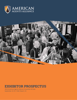exhibitor prospectus - American Agents Alliance