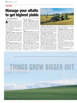 Manage your alfalfa to get highest yields