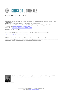 Selling the Forest, Buying the Trees: The Effect of