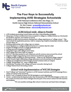 The Four Keys to Successfully Implementing AVID Strategies