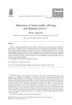 Allocation of initial public offerings and flipping activity