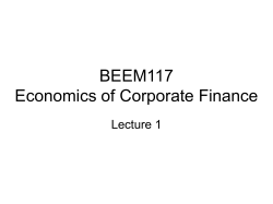 The Theory of Corporate Finance
