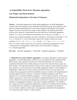 An impossibility theorem for allocation aggregation