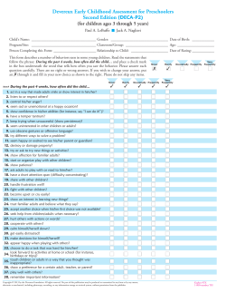 Devereux Early Childhood Assessment for Preschoolers Second