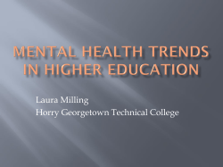 Mental Health trends in Higher education
