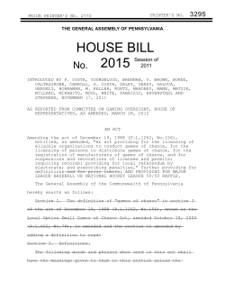 PRIOR PRINTER`S NO. 2770 PRINTER`S NO. 3295 THE GENERAL