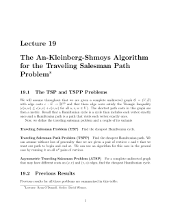 Lecture 19 The An-Kleinberg-Shmoys Algorithm for the Traveling