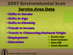 PVCC Service Area Data Report - Paradise Valley Community College