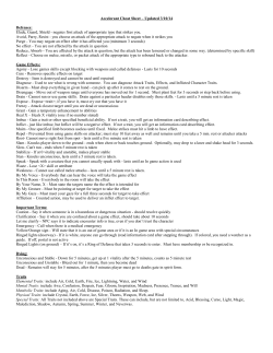 Accelerant Cheat Sheet &ndash; Updated 3/10/14 Defenses: Elude, Guard
