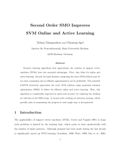 Second Order SMO Improves SVM Online and Active Learning