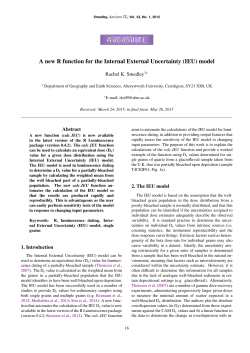 A new R function for the Internal External Uncertainty (IEU) model
