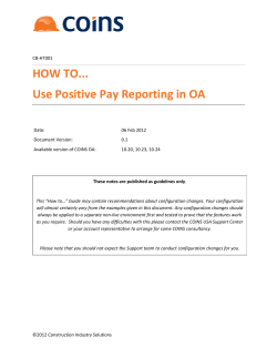 Use Positive Pay Reporting in OA
