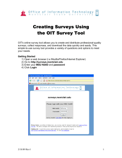 Creating Surveys Using the OIT Survey Tool