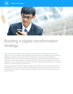 Building a digital transformation strategy
