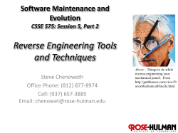 Construction and Evolution CS5704: First Class - Rose