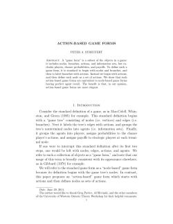 Action-Based Game Forms - Western University Economics