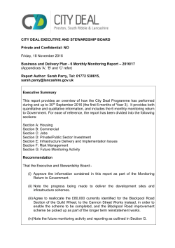 Business and Delivery Plan - 6 Monthly Monitoring Report