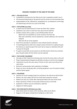LAW 16 &ndash; THE GOAL KICK
