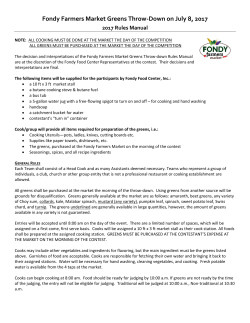 Fondy Farmers Market Greens Throw Down