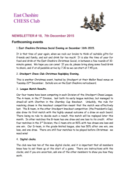 Professional Letter - East Cheshire Chess Club