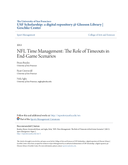 NFL Time Management: The Role of Timeouts in End