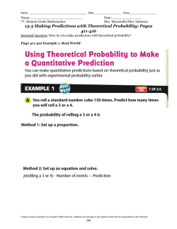 Theoretical Probability of Compound Events Practice and Problem